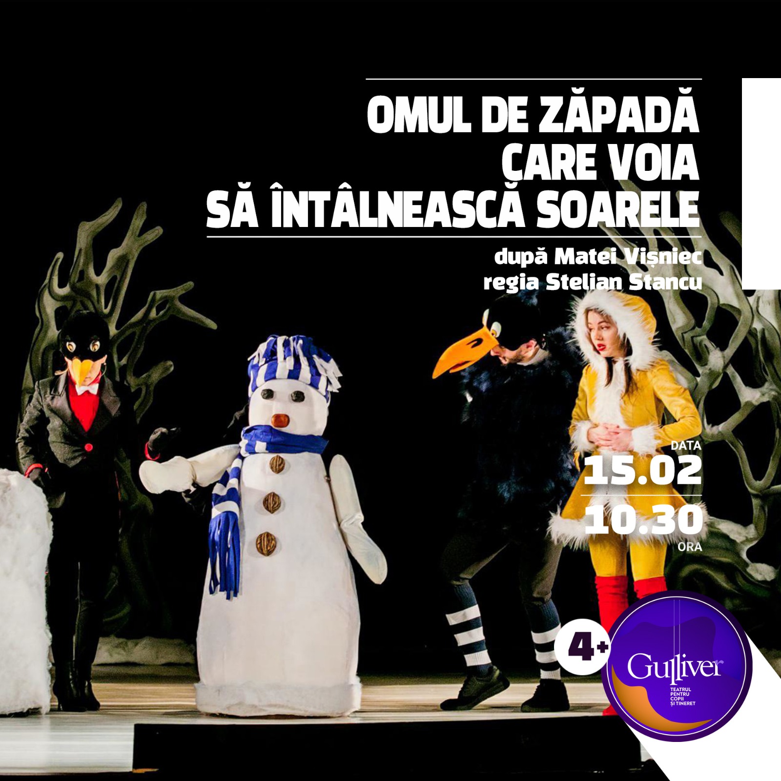 Una dintre poveștile de iarnă preferate de la Teatrul ”Gulliver”